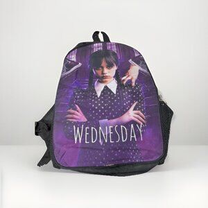 Wednesday Addams School Bag Kids Backpack Black Purple Gothic Girls Style